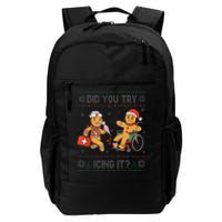 Funny Christmas Nurse Did You Try Icing It Gingerbread Man Daily Commute Backpack