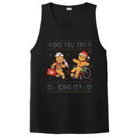 Funny Christmas Nurse Did You Try Icing It Gingerbread Man PosiCharge Competitor Tank