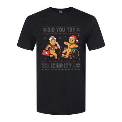 Funny Christmas Nurse Did You Try Icing It Gingerbread Man Softstyle CVC T-Shirt