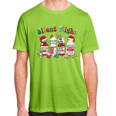 Funny Christmas Nurse Medical Christmas Icu Nicu Rn Er Nurse Adult ChromaSoft Performance T-Shirt