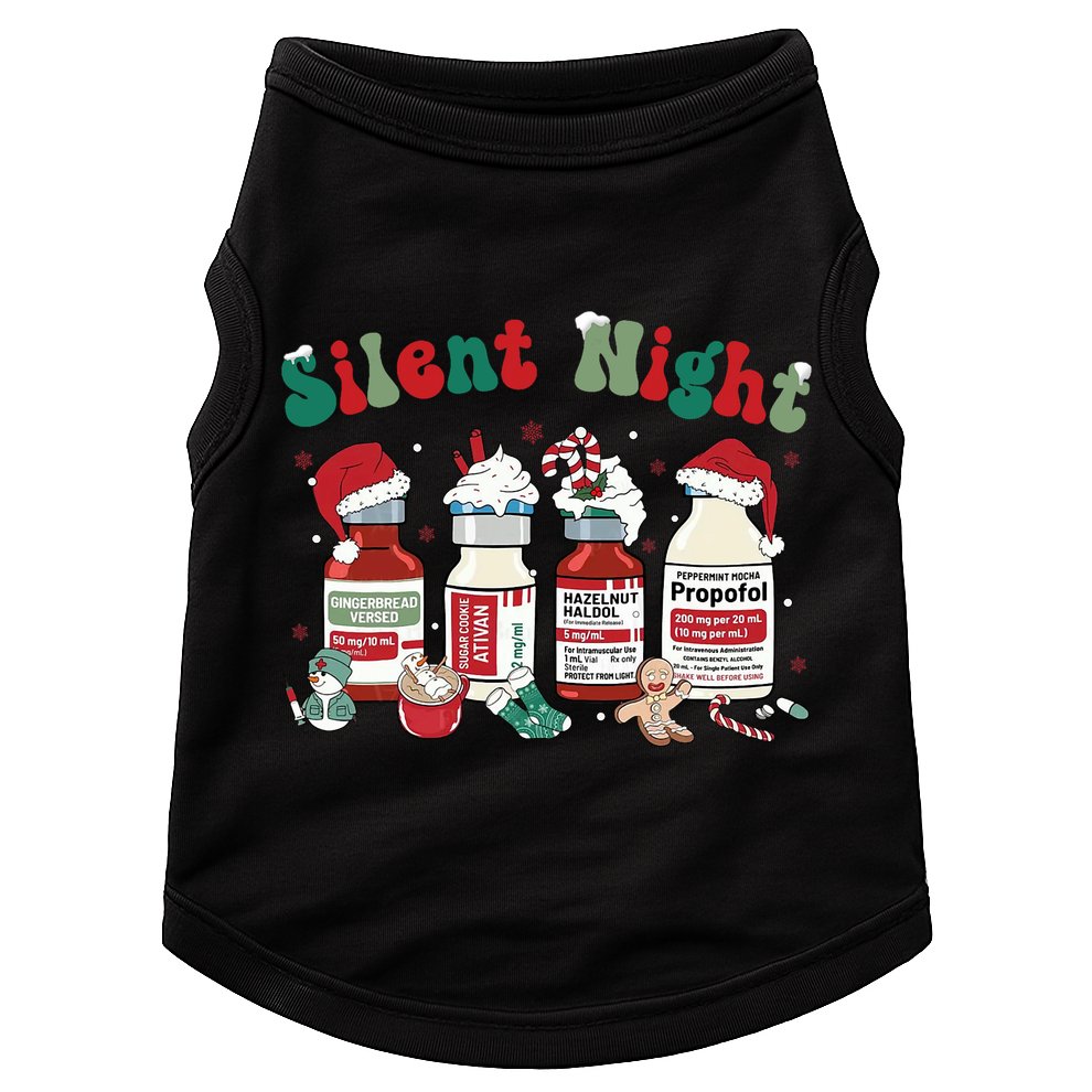 Funny Christmas Nurse Medical Christmas Icu Nicu Rn Er Nurse Doggie Tank