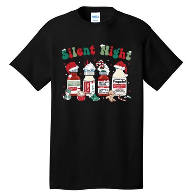 Funny Christmas Nurse Medical Christmas Icu Nicu Rn Er Nurse Tall T-Shirt