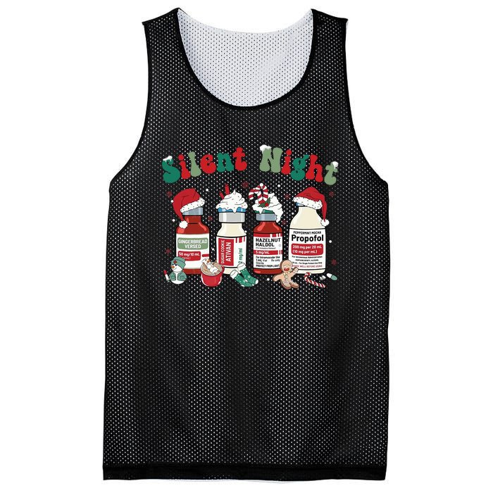 Funny Christmas Nurse Medical Christmas Icu Nicu Rn Er Nurse Mesh Reversible Basketball Jersey Tank