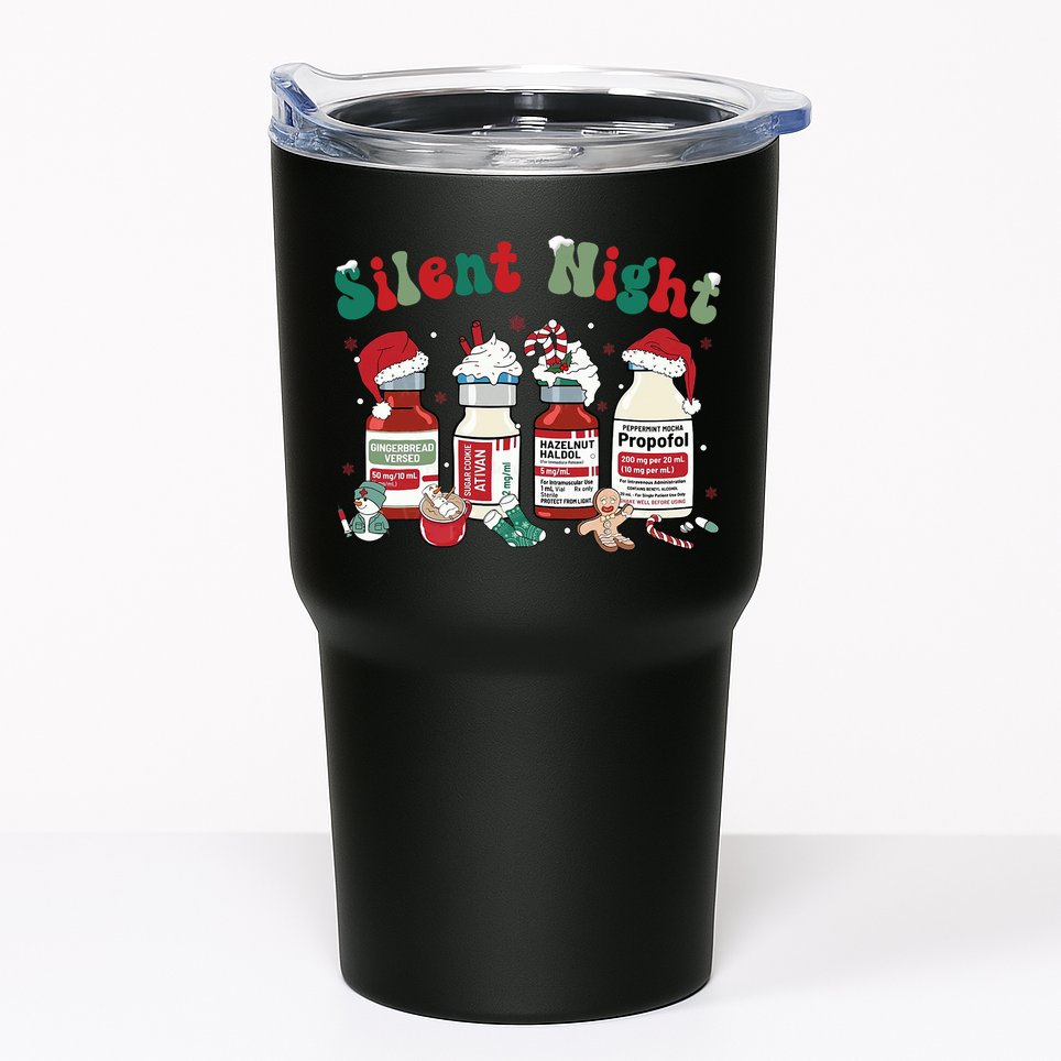 Funny Christmas Nurse Medical Christmas Icu Nicu Rn Er Nurse Tumbler