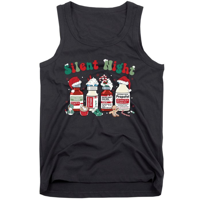 Funny Christmas Nurse Medical Christmas Icu Nicu Rn Er Nurse Tank Top