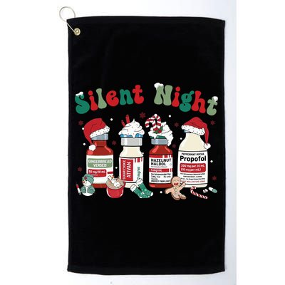 Funny Christmas Nurse Medical Christmas Icu Nicu Rn Er Nurse Golf Towel