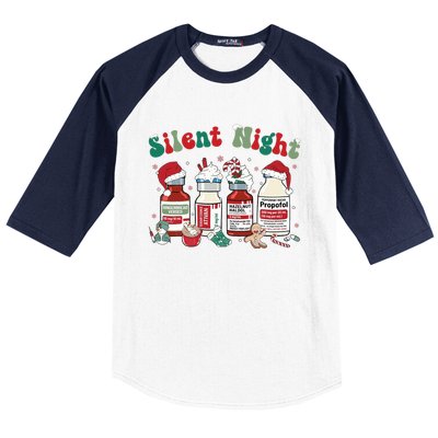 Funny Christmas Nurse Medical Christmas Icu Nicu Rn Er Nurse Baseball Sleeve Shirt