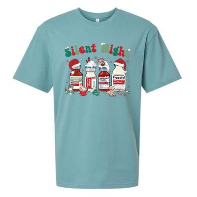 Funny Christmas Nurse Medical Christmas Icu Nicu Rn Er Nurse Sueded Cloud Jersey T-Shirt