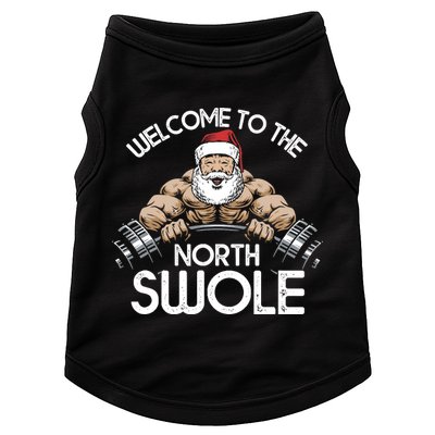 Funny Christmas North Swole Santa Claus Exercise Gym Doggie Tank