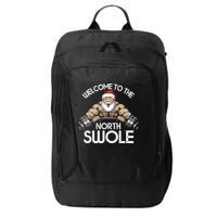 Funny Christmas North Swole Santa Claus Exercise Gym City Backpack