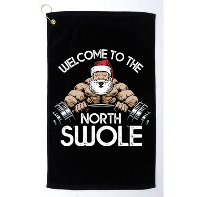 Funny Christmas North Swole Santa Claus Exercise Gym Golf Towel