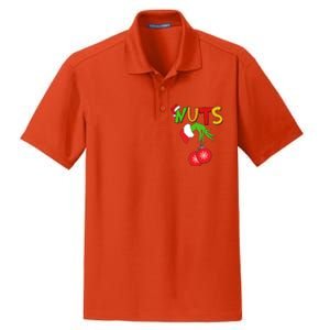 Funny Christmas Nuts Matching Couple Dry Zone Grid Polo