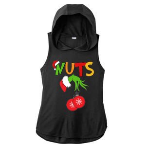 Funny Christmas Nuts Matching Couple Ladies PosiCharge Tri-Blend Wicking Draft Hoodie Tank