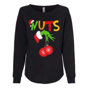 Funny Christmas Nuts Matching Couple Womens California Wash Sweatshirt