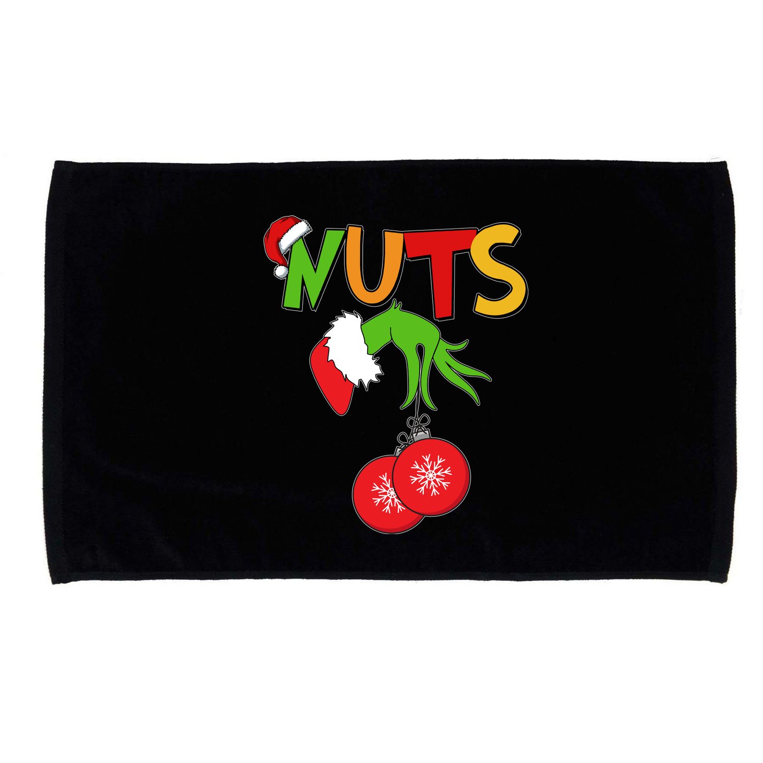 Funny Christmas Nuts Matching Couple Microfiber Hand Towel