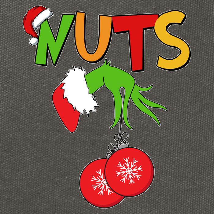 Funny Christmas Nuts Matching Couple Cotton Canvas Backpack