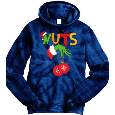 Funny Christmas Nuts Matching Couple Tie Dye Hoodie