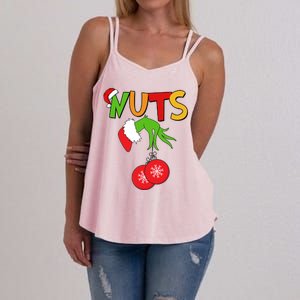 Funny Christmas Nuts Matching Couple Women's Strappy Tank