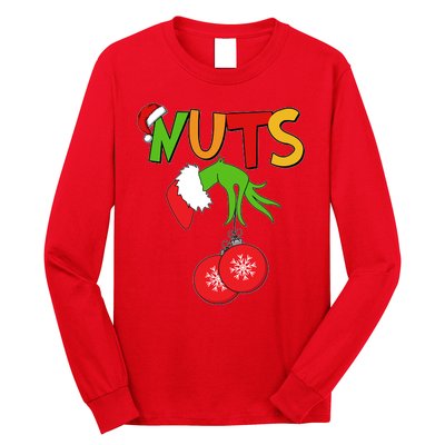 Funny Christmas Nuts Matching Couple Long Sleeve Shirt