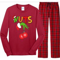 Funny Christmas Nuts Matching Couple Long Sleeve Pajama Set