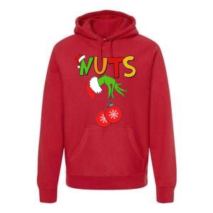 Funny Christmas Nuts Matching Couple Premium Hoodie