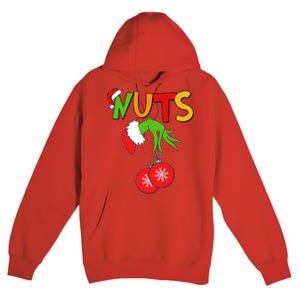 Funny Christmas Nuts Matching Couple Premium Pullover Hoodie