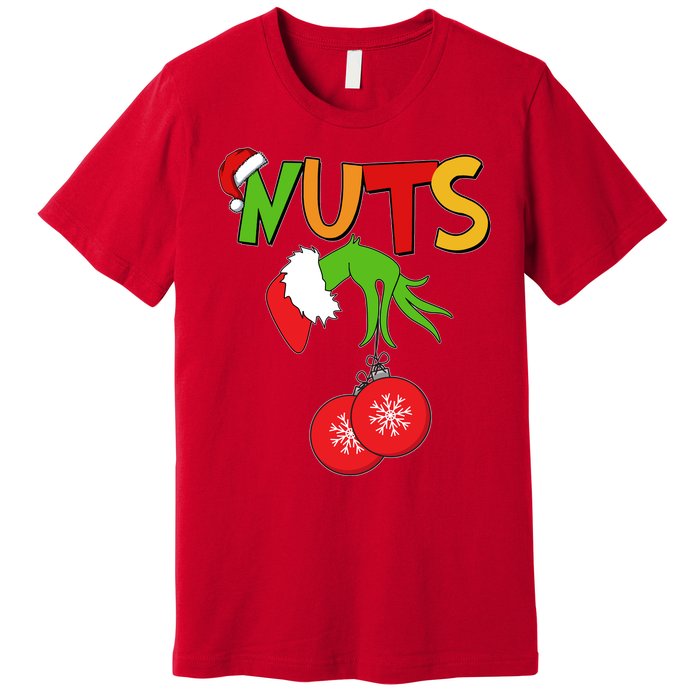 Funny Christmas Nuts Matching Couple Premium T-Shirt