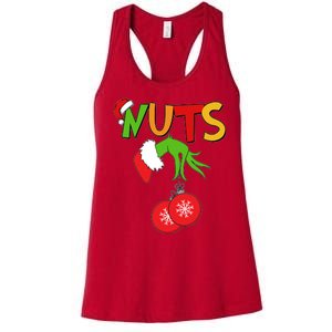 Funny Christmas Nuts Matching Couple Women's Racerback Tank