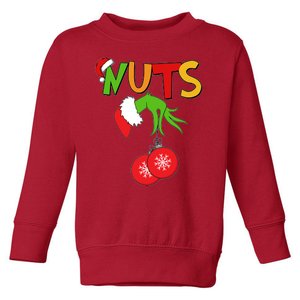 Funny Christmas Nuts Matching Couple Toddler Sweatshirt