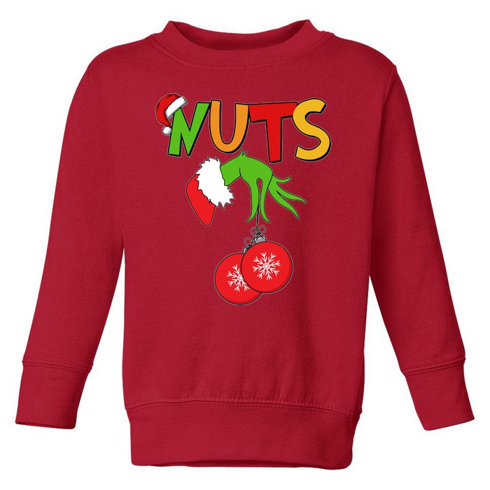 Funny Christmas Nuts Matching Couple Toddler Sweatshirt