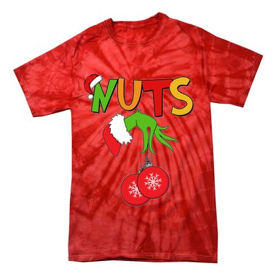 Funny Christmas Nuts Matching Couple Tie-Dye T-Shirt