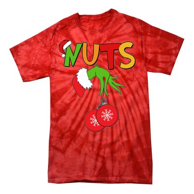 Funny Christmas Nuts Matching Couple Tie-Dye T-Shirt