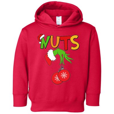 Funny Christmas Nuts Matching Couple Toddler Hoodie