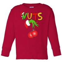 Funny Christmas Nuts Matching Couple Toddler Long Sleeve Shirt