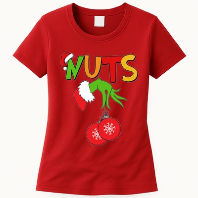 Funny Christmas Nuts Matching Couple Womens T-Shirt