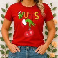 Funny Christmas Nuts Matching Couple Womens T-Shirt