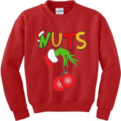 Funny Christmas Nuts Matching Couple Kids Sweatshirt