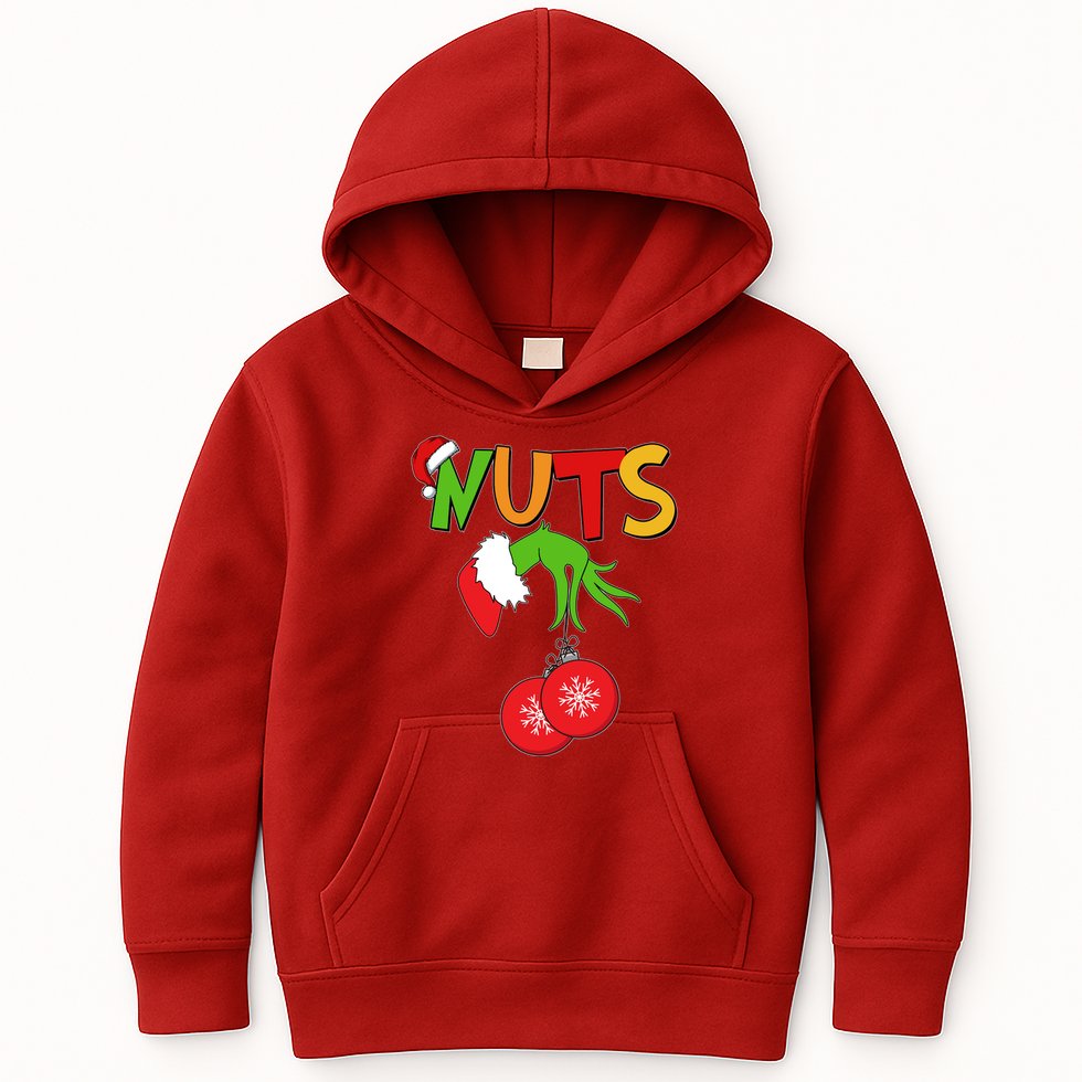 Funny Christmas Nuts Matching Couple Kids Hoodie