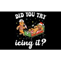 Funny Christmas Nurse Gingerbread Man Did You Try Icing It  Bumper Sticker