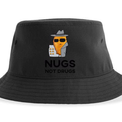 Funny Chicken Nuggets Nugs Not Drugs Sustainable Bucket Hat