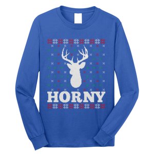 Funny Christmas Naughty Horny Ugly Christmas Gift Long Sleeve Shirt