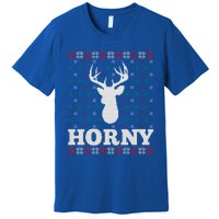 Funny Christmas Naughty Horny Ugly Christmas Gift Premium T-Shirt