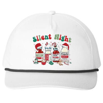 Funny Christmas Nurse Medical Christmas Icu Nicu Rn Er Nurse Snapback Five-Panel Rope Hat