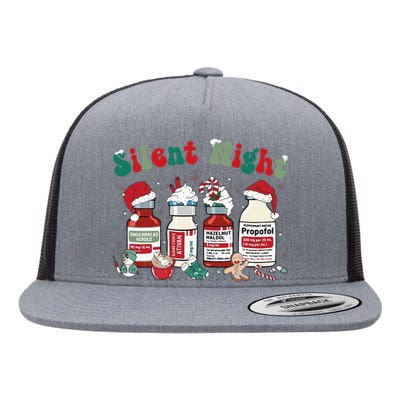 Funny Christmas Nurse Medical Christmas Icu Nicu Rn Er Nurse Flat Bill Trucker Hat