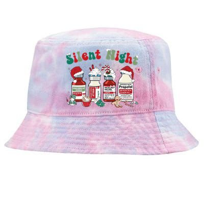 Funny Christmas Nurse Medical Christmas Icu Nicu Rn Er Nurse Tie-Dyed Bucket Hat