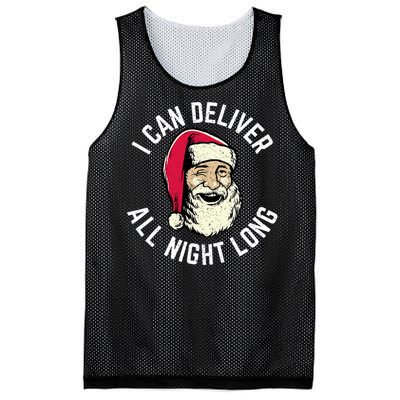 Funny Christmas Naughty Santa I Can Deliver All Night Long Mesh Reversible Basketball Jersey Tank