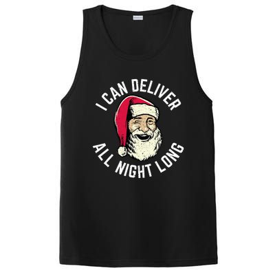 Funny Christmas Naughty Santa I Can Deliver All Night Long PosiCharge Competitor Tank