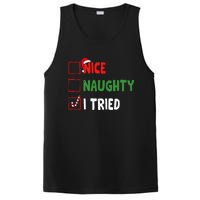 Funny Christmas Nice Naughty I Tried Holiday Xmas 2024 PosiCharge Competitor Tank