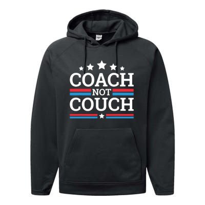 Funny Coach Not Couch 2024 Performance Fleece Hoodie