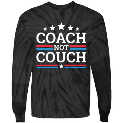 Funny Coach Not Couch 2024 Tie-Dye Long Sleeve Shirt